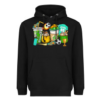 Black Football coffee cups Heavyweight Hoodie - HowdyJamesFarm