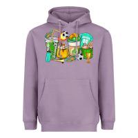 Lavender Football coffee cups Heavyweight Hoodie - HowdyJamesFarm
