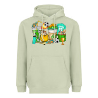 Matcha Football coffee cups Heavyweight Hoodie - HowdyJamesFarm