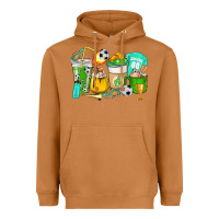 Meerkat Football coffee cups Heavyweight Hoodie - HowdyJamesFarm