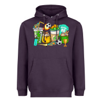 Football Coffee Cups Heavyweight Hoodie | Teevron