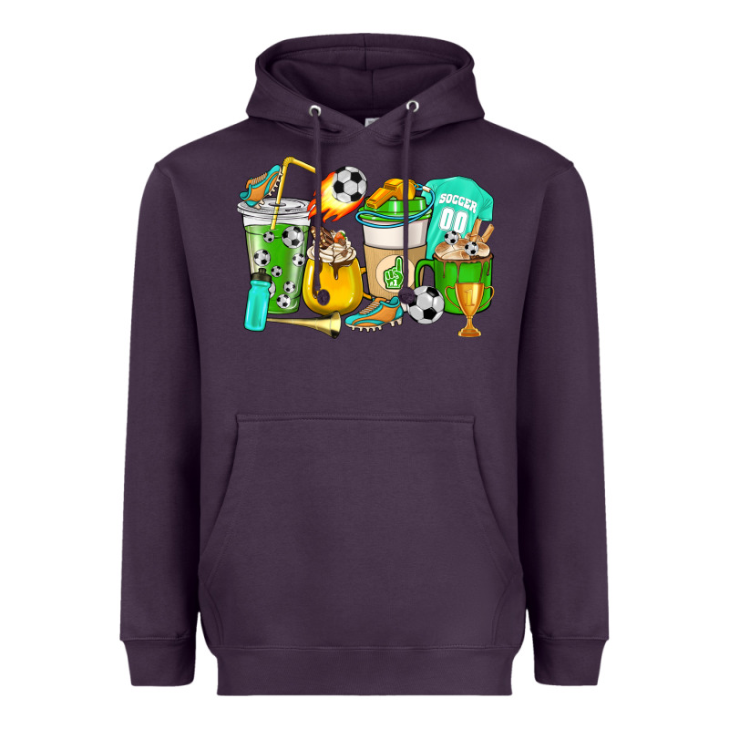 Football Coffee Cups Heavyweight Hoodie by HowdyJamesFarm | Teevron