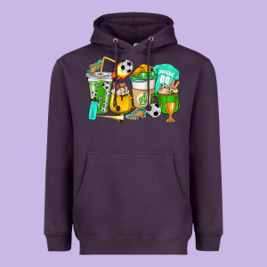 Football Coffee Cups Heavyweight Hoodie Designed By Howdyjamesfarm