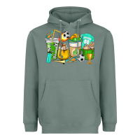 Sage Football coffee cups Heavyweight Hoodie - HowdyJamesFarm