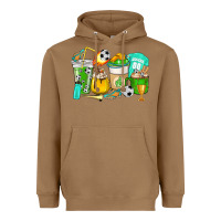 Toasted Coconut Football coffee cups Heavyweight Hoodie - HowdyJamesFarm