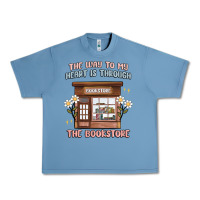 Pebble Blue the way to my heart is through the bookstore Urban Heavy Tee - MaliasSmallBusiness