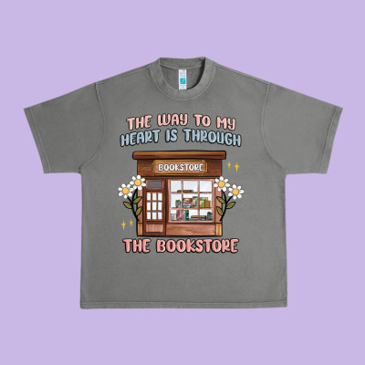 The Way To My Heart Is Through The Bookstore Urban Heavy Tee Designed By Maliassmallbusiness
