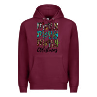 Burgundy merry christmas Premium Hoodie - JahusDesignShop