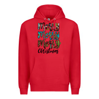 Red merry christmas Premium Hoodie - JahusDesignShop