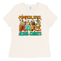 Bone pumpkin spıce jesus christ coffee cups Ladies Tee - AdoDesignShop
