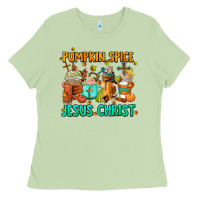 Matcha pumpkin spıce jesus christ coffee cups Ladies Tee - AdoDesignShop