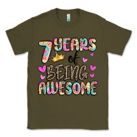 Army Green 7 years of being awesome Classic Tee - MaliasSmallBusiness