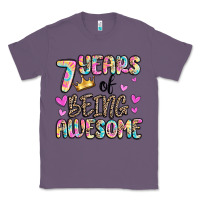 Lavender 7 years of being awesome Classic Tee - MaliasSmallBusiness