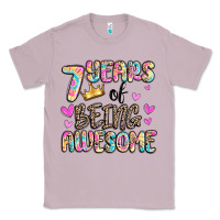 Lilac 7 years of being awesome Classic Tee - MaliasSmallBusiness