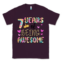 Plum 7 years of being awesome Classic Tee - MaliasSmallBusiness
