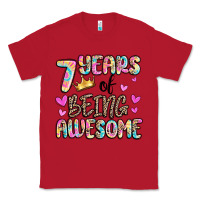 Red 7 years of being awesome Classic Tee - MaliasSmallBusiness