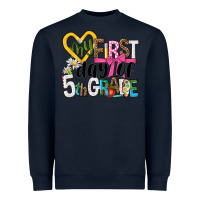 Navy my first day of 5th grade Heavyweight Sweatshirt - NancyCooperArtShop