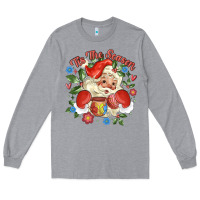 Heather Grey mexican santa Long Sleeve Tee - MaliasSmallBusiness