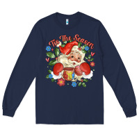 Navy mexican santa Long Sleeve Tee - MaliasSmallBusiness