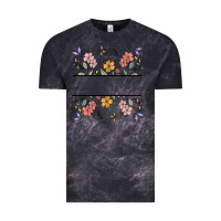 Cloud Black wildflower your text here Vintage Tee - MaliasSmallBusiness