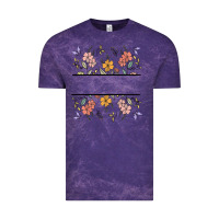 Cloud Purple wildflower your text here Vintage Tee - MaliasSmallBusiness