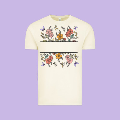 Wildflower Your Text Here Vintage Tee Designed By Maliassmallbusiness