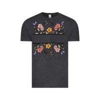 Vintage Black wildflower your text here Vintage Tee - MaliasSmallBusiness