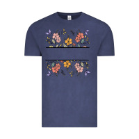 Vintage Denim wildflower your text here Vintage Tee - MaliasSmallBusiness