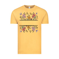 Vintage Mustard wildflower your text here Vintage Tee - MaliasSmallBusiness