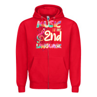 Red Cool I Love Music Shirt Gifts Music Is My Second Language Zipper Hoodie - Bettercallsaul