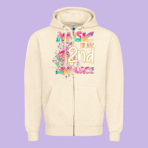 Cool I Love Music Shirt Gifts Music Is My Second Language Zipper Hoodie Designed By Bettercallsaul