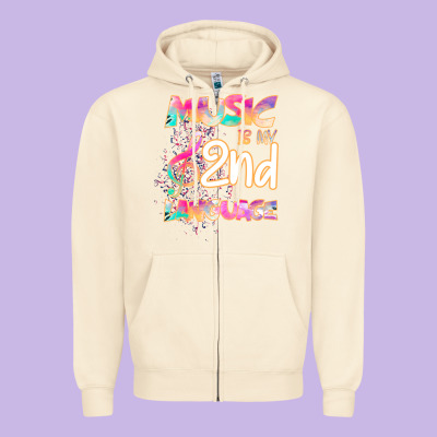 Cool I Love Music Shirt Gifts Music Is My Second Language Zipper Hoodie Designed By Bettercallsaul