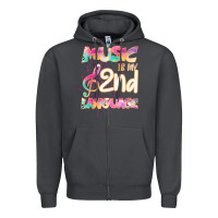 Smoke Cool I Love Music Shirt Gifts Music Is My Second Language Zipper Hoodie - Bettercallsaul