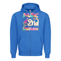 True Royal Cool I Love Music Shirt Gifts Music Is My Second Language Zipper Hoodie - Bettercallsaul
