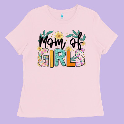 Mom Of Girls Ladies Tee Designed By Jahusdesignshop