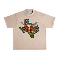 French Oak longhorn texas map Urban Heavy Tee - AdoDesignShop