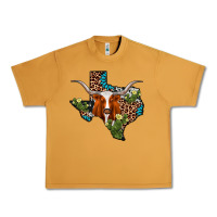 Peanut Butter longhorn texas map Urban Heavy Tee - AdoDesignShop