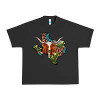 Pigment Black longhorn texas map Urban Heavy Tee - AdoDesignShop