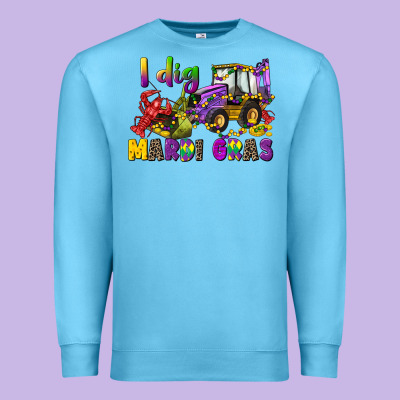 I Dig Mardi Gras Premium Sweatshirt Designed By Cowgirlartshop