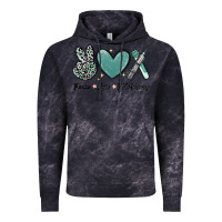 Cloud Black peace love phlebotomy Vintage Hoodie - MaliasSmallBusiness