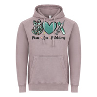 Vintage Zinc peace love phlebotomy Vintage Hoodie - MaliasSmallBusiness