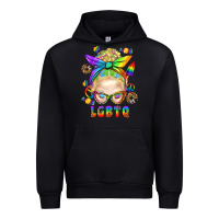 Black LGBTQ+ Messy Bun With Snacks Urban Hoodie - BundleAndBundleShop