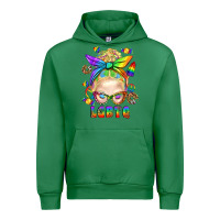 Emerald LGBTQ+ Messy Bun With Snacks Urban Hoodie - BundleAndBundleShop