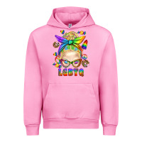 Fuchsia Pink LGBTQ+ Messy Bun With Snacks Urban Hoodie - BundleAndBundleShop