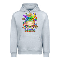 Heather Grey LGBTQ+ Messy Bun With Snacks Urban Hoodie - BundleAndBundleShop