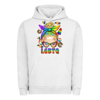 Pigment Lunar Rock LGBTQ+ Messy Bun With Snacks Urban Hoodie - BundleAndBundleShop