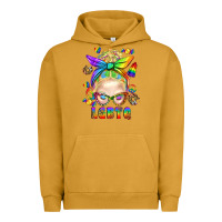 Pigment Peanut Butter LGBTQ+ Messy Bun With Snacks Urban Hoodie - BundleAndBundleShop