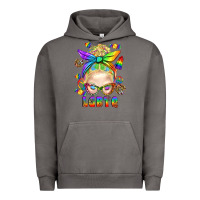 Pigment Tornado LGBTQ+ Messy Bun With Snacks Urban Hoodie - BundleAndBundleShop