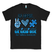 Black in april we wear blue Classic Tee - JahusDesignShop