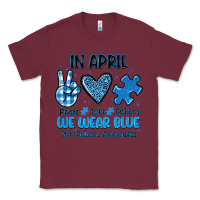Burgundy in april we wear blue Classic Tee - JahusDesignShop